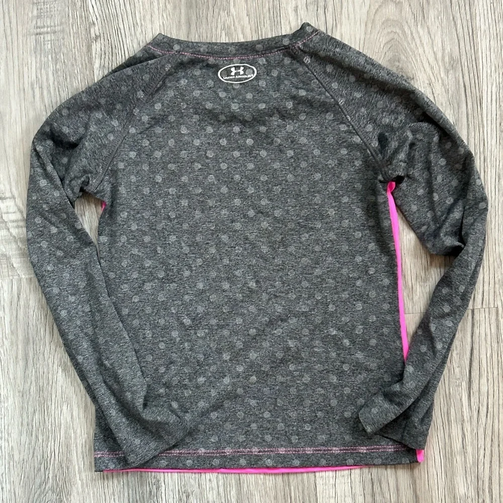 Under Armour Girls‎ Long Sleeve Tees - Pink and Gray Sz Y5